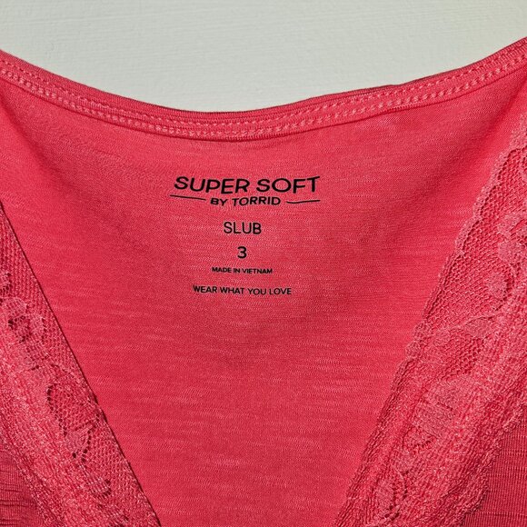 NWT Torrid Pink Fit & Flare Tank Top w Non-Working Buttons (3X) - Picture 4 of 9